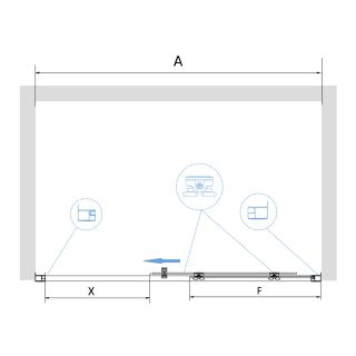 Душевая дверь RGW Passage PA-14 100x195см хром 41081410-51